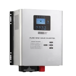 GearUP 1200W, 24V, Pure Sine Wave Inverter Without Solar (Lithium & Acid Battery Supported) – GHT-12K24